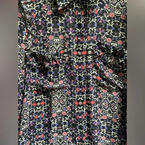 MISA LOS  ANGELES Floral Print Long Sleeve Blouse SZ S - Picture 7 of 14